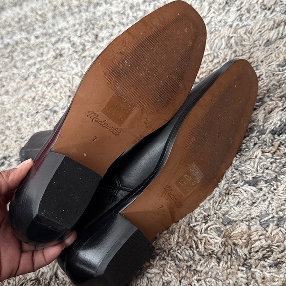 Madewell The Idris Ankle Sleek Black Leather Boots sz 7 - Picture 8 of 12